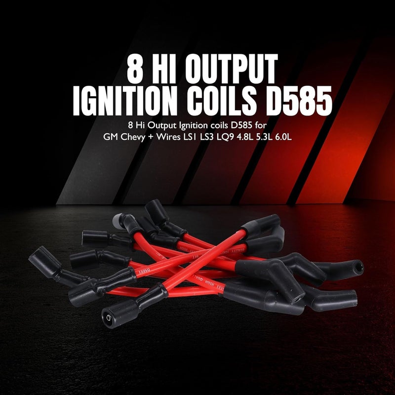 OXCANO 57730 New Heat Spark Plug Ignition Wires Set Compatible with LSx LS1 LS2 LS3 LS6 LS7,Buick Rainier,Cadillac Escalade,Chevrolet Chevy Avalanche Express 1500 2500 3500 Silverado,GMC - Image 5